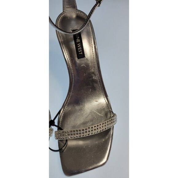 Nine West Womens Queen Heel Sylver Size 7.5 M - Picture 4 of 6